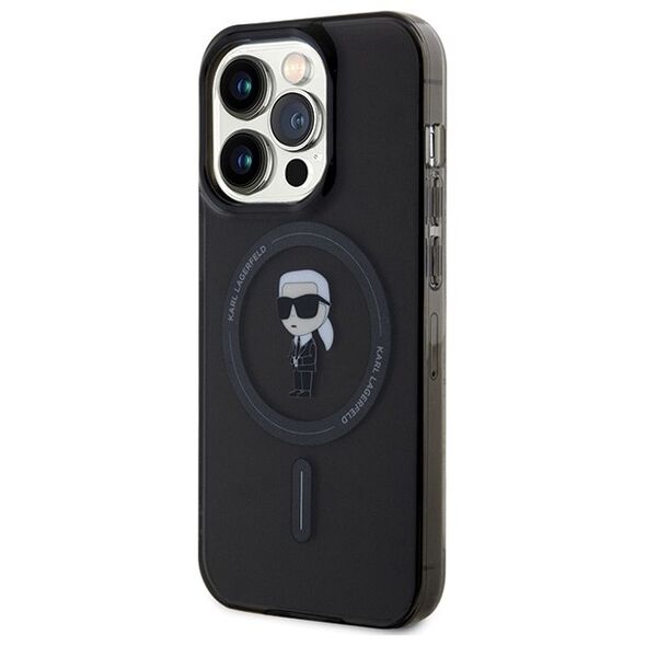 Karl Lagerfeld case for iPhone 15 Pro 6,1&quot; KLHMP15LHFCKNOK black HC Magsafe IML Ikonik 3666339162177