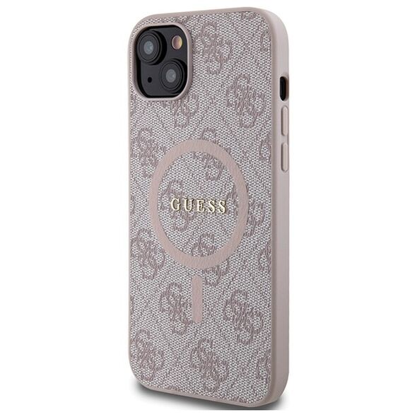 Guess case for iPhone 14 6,1&quot; GUHMP14SG4GFRP pink HC MAGSAFE PU 4G RING CLASSIC LOGO 3666339226701