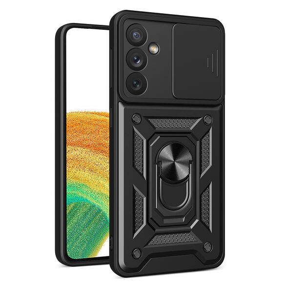 Hybrid Armor Camshield case for Samsung Galaxy A14 armored case with camera cover black 9145576272831