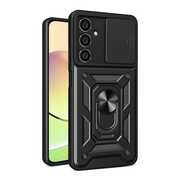 Hybrid Armor Camshield case for Samsung S23 FE with camera cover - black 9145576282519