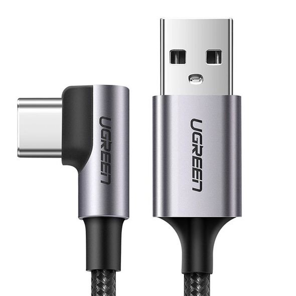 Ugreen US284 70255 USB-A (straight) / USB-C (angled) cable 3A 3m - gray 6957303872558