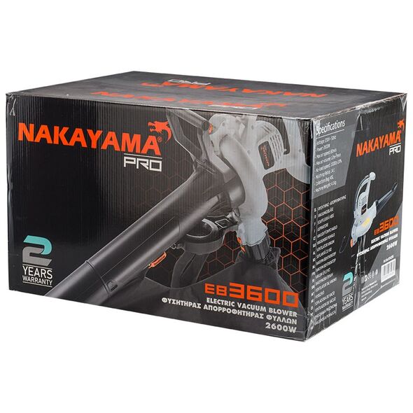 Nakayama pro Eb3600 Nakayama pro Eb3600 Φυσητήρας Απορροφητήρας Φύλλων 2600w 034285 έως 12 Άτοκες Δόσεις