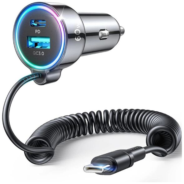 JoyRoom Auto Charger 3x USB, Type-C, 3x USB, Type-C - JoyRoom (JR-CL07) - Black 6941237172860 έως 12 άτοκες Δόσεις