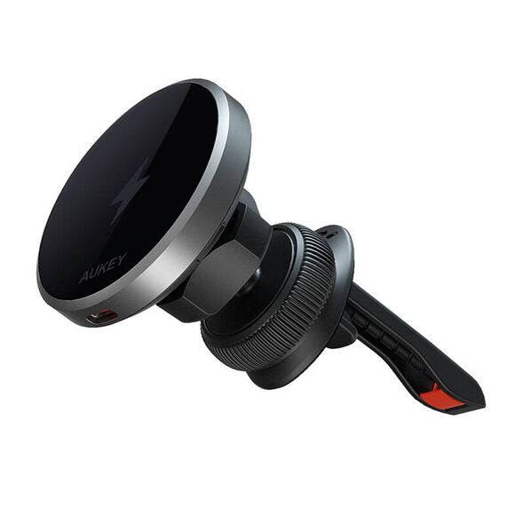 Aukey Car Phone Holder Aukey HD-MC13, with charger 15W Qi2 (black) 067117  HD-MC13 έως και 12 άτοκες δόσεις 689323787043