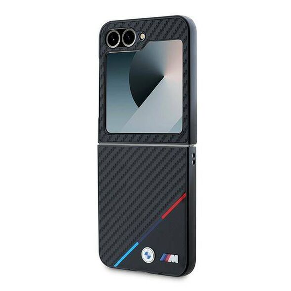 Original Case SAMSUNG GALAXY Z FLIP 6 BMW Hardcase Carbon Tricolor (BMHCZF623PUDTK) black 3666339321994