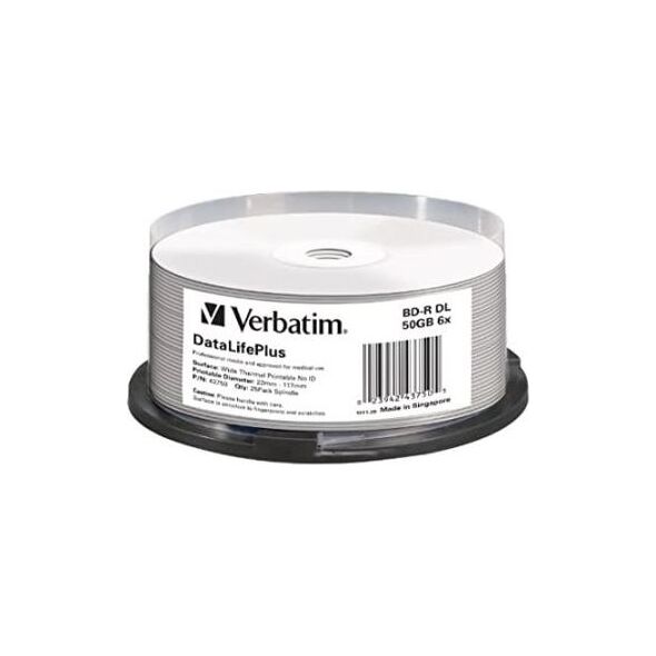 Verbatim BD-R DL 50 GB 6x 25 sztuk (43750)