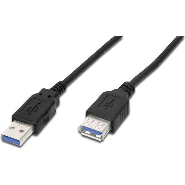 Kabel USB Digitus USB-A - USB-A 1.8 m Czarny (AK112330)