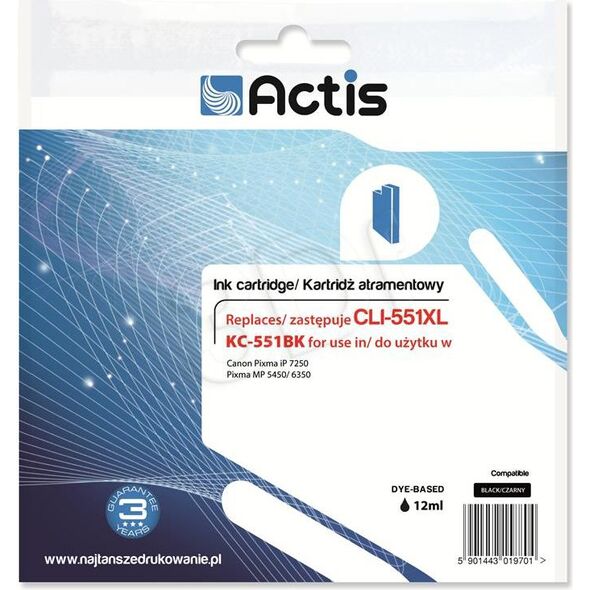 Tusz Actis KC-551Bk (Canon CLI-551Bk) Black