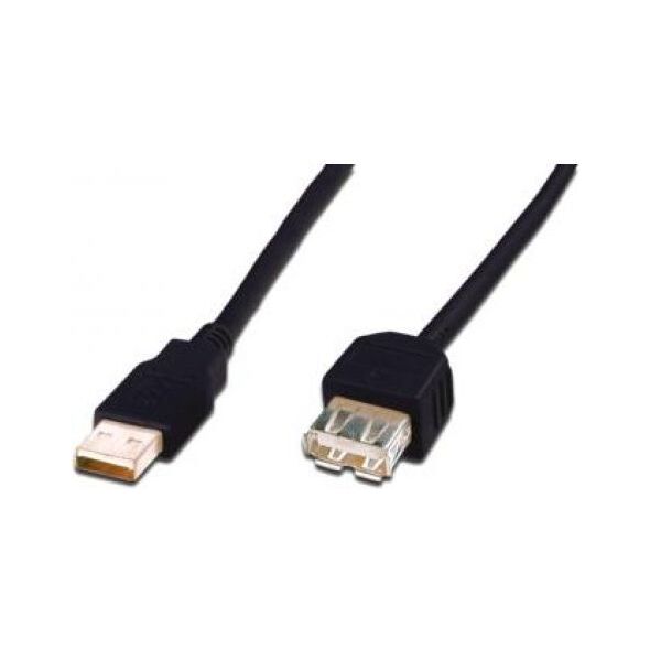 Kabel USB Digitus USB-A - USB-A 5 m Czarny (AK-300202-050-S)