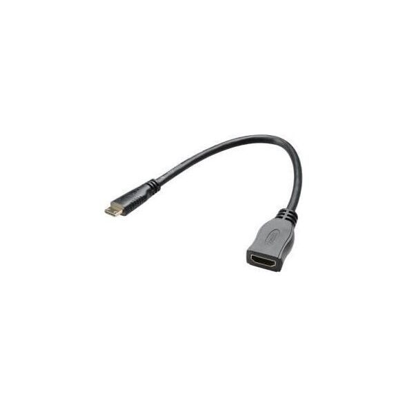 Adapter AV Akasa HDMI Mini - HDMI czarny (AK-CBHD10-25BK)