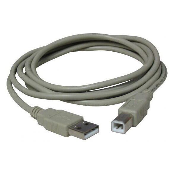 Kabel USB Logo USB-A - USB-B 1.8 m Szary (17057)