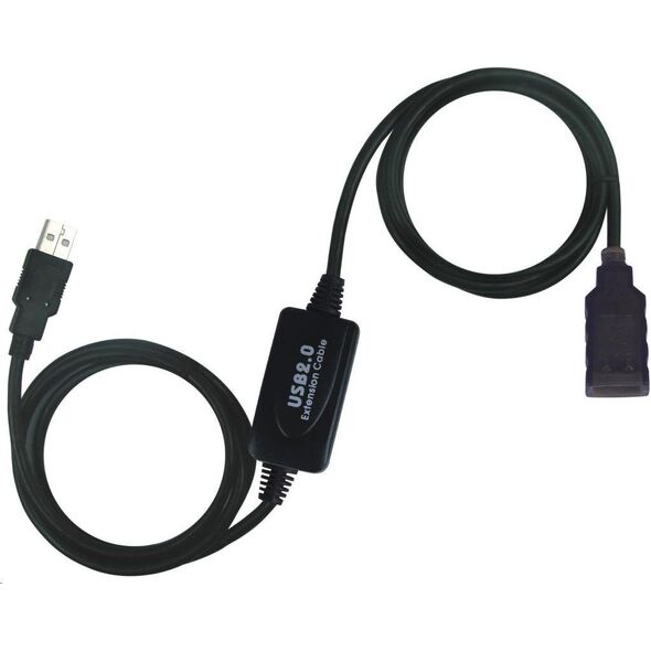 Kabel USB PremiumCord USB-A - USB-A 10 m Czarny (ku2rep10)