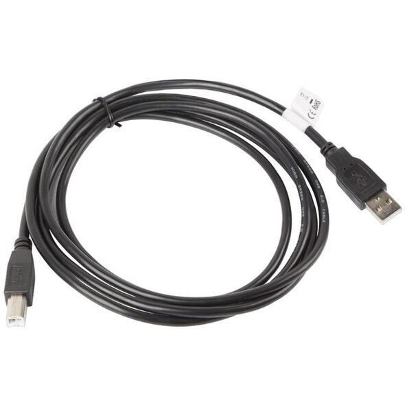 Kabel USB Lanberg USB-A - USB-B 1.8 m Czarny (CA-USBA-10CC-0018-BK)