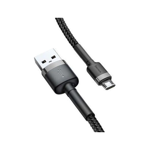 Kabel USB Baseus USB-A - microUSB 0.5 m Czarno-szary (CAMKLF-AG1)