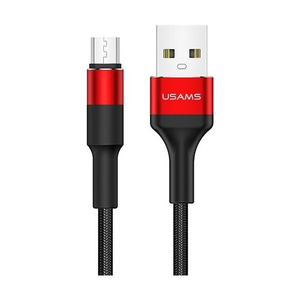 Kabel USB Usams USB-A - microUSB 1.2 m Czerwony (SJ224USB02)