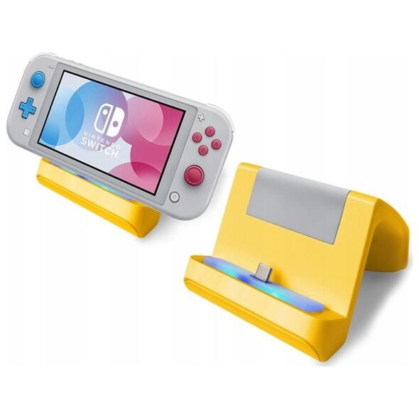 MARIGames stacja ładująca 2w1 do Nintendo Switch Lite żółta (SB5215)