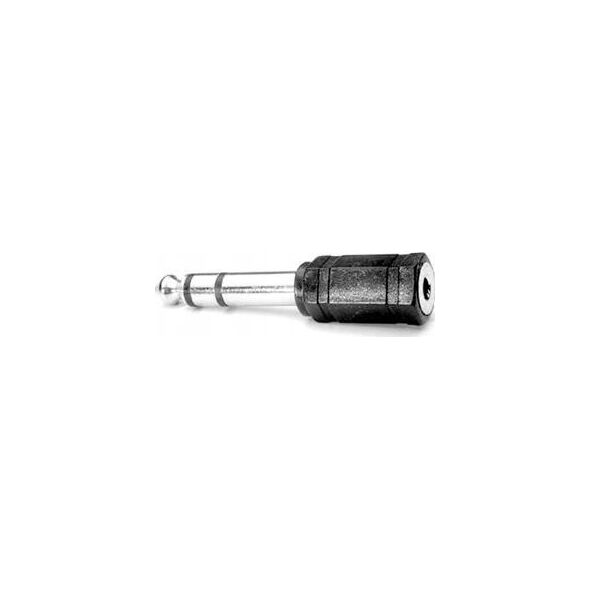 Adapter AV Jack 3.5mm - Jack 6.3mm czarny