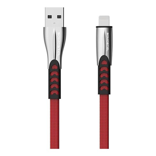 Kabel USB Somostel USB-A - Lightning 1 m Czerwony (25701)