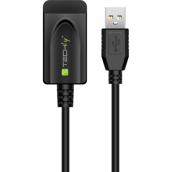 Kabel USB Techly USB-A - USB-A 5 m Czarny (IUSB-REP20TY)