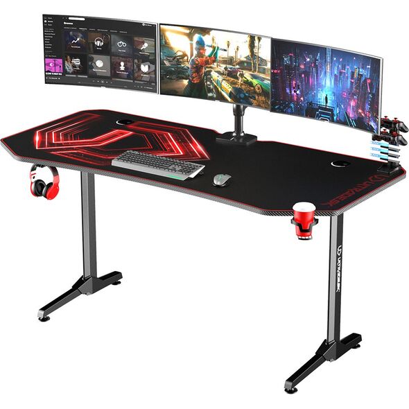 Biurko Ultradesk Frag XXL Czarno-Czerwone 160 cmx75 cm