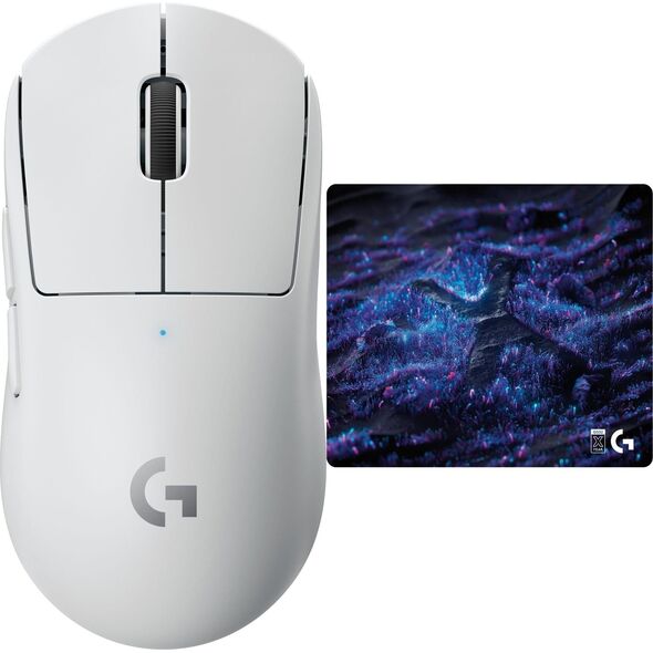 Mysz Logitech G Pro X Superlight White (910-005942) + Podkładka Logitech G640 SE 10th Anniversary (943-001335)