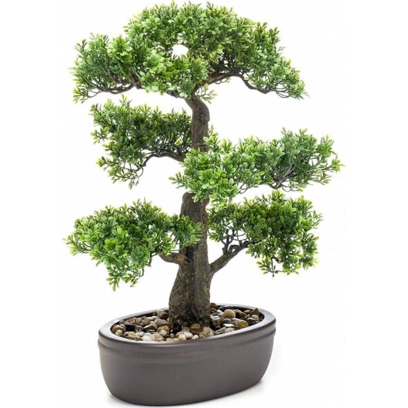 Emerald Emerald Sztuczny fikus bonsai w brązowej donicy, 43 cm