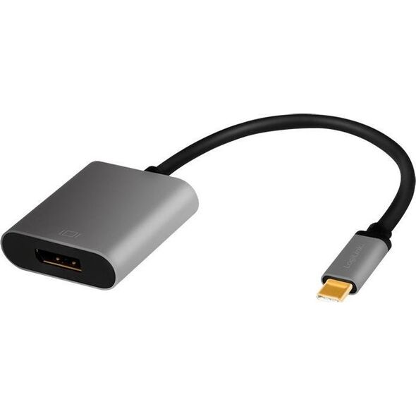 Adapter USB LogiLink USB-C - DisplayPort Szary  (1_814041)