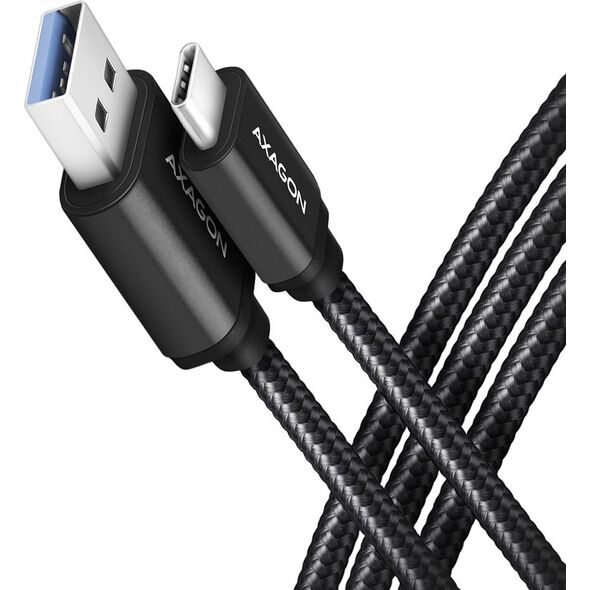 Kabel USB Axagon USB-A - USB-C 1 m Czarny (BUCM3-AM10AB)