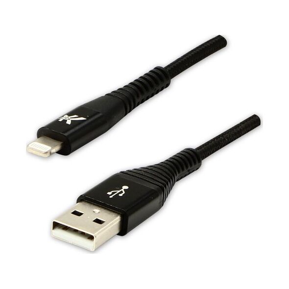 Kabel USB Logo USB-A - Lightning 1 m Czarny