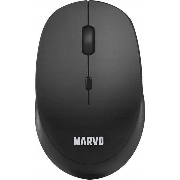 Mysz Marvo Marvo Mysz WM103BK, 1600DPI, 2.4 [GHz], optyczna, 4kl., bezprzewodowa, czarna, 1 szt AA, biurowa, cicha