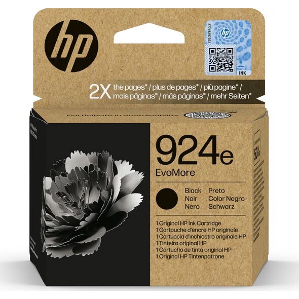 HP HP INC Atrament HP 924e EvoMore Black Original Ink Cartr