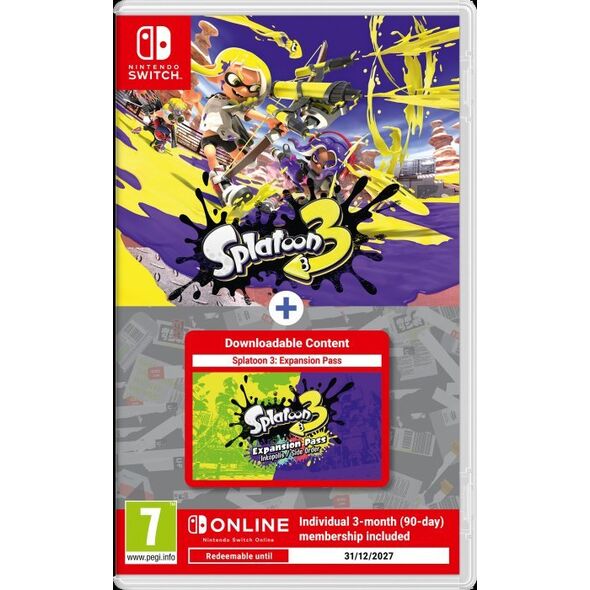 Splatoon 3 + Season Pass + NSO 3-mies. Nintendo Switch