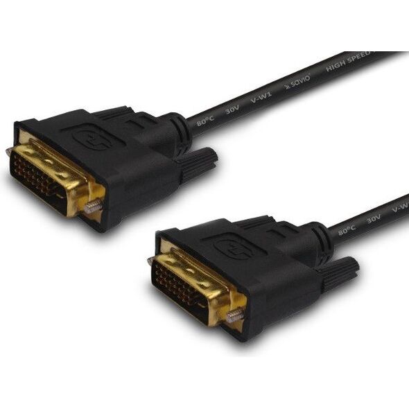 Kabel Savio DVI-D - DVI-D 3m czarny (SAVIO CL-53)