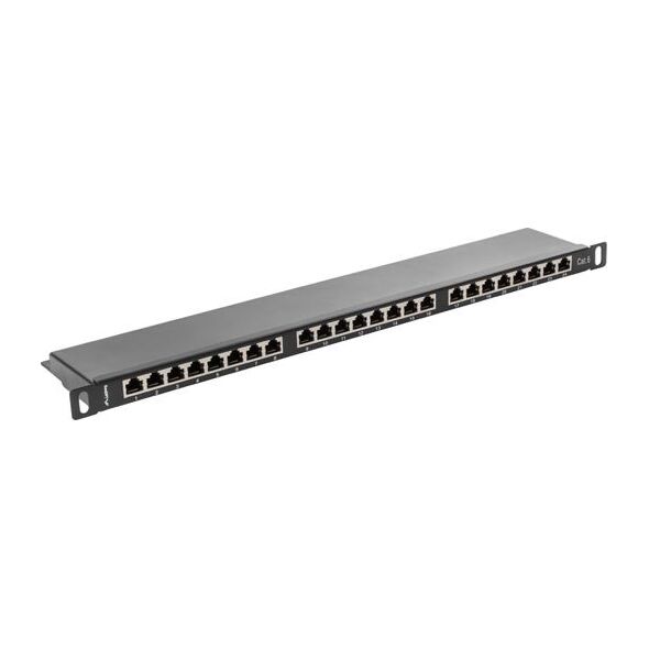 Lanberg Patch panel 0.5U 19" 24x RJ-45 Kat.6 Czarny (PPS6-0024-B)