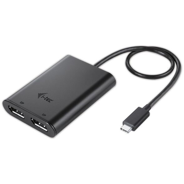 Stacja/replikator I-TEC USB-C - DisplayPort x2 Czarny  (C31DUAL4KDP)