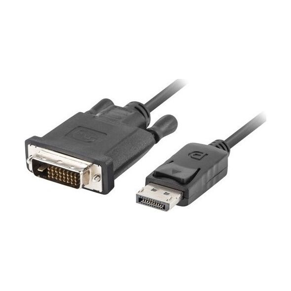 Kabel Lanberg DisplayPort - DVI-D 1.8m czarny (CA-DPDV-10CU-0018-BK)