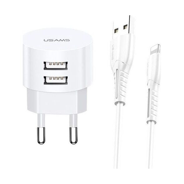 Ładowarka Usams T20 2x USB-A 2.1 A (66163-uniw)