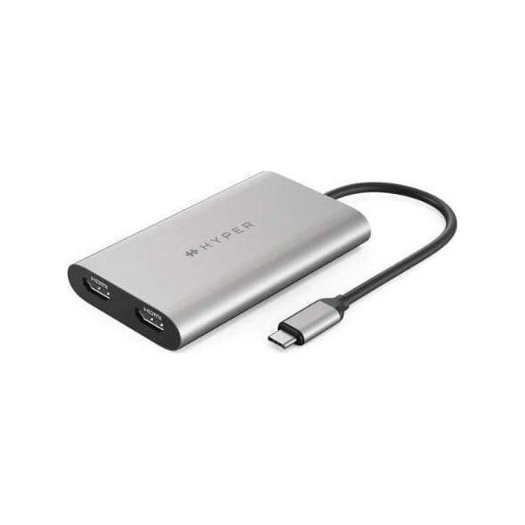 Stacja/replikator HyperDrive USB-C - HDMI x2 Szary  (HDM1-GL)