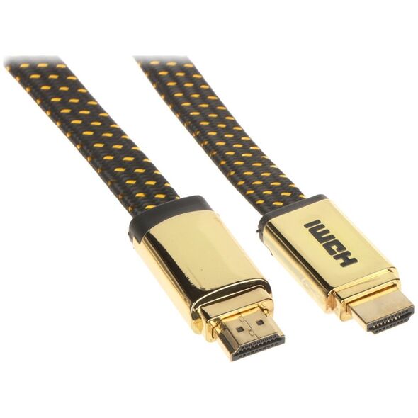 Kabel HDMI - HDMI 1m złoty (HDMI-1.0-MFL)