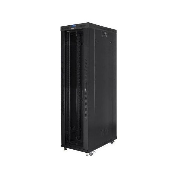 Szafa Lanberg Szafa stojšca Rack 19 cali 47U 800x1200mm, drzwi szklane LCD (FLAT PACK) czarna