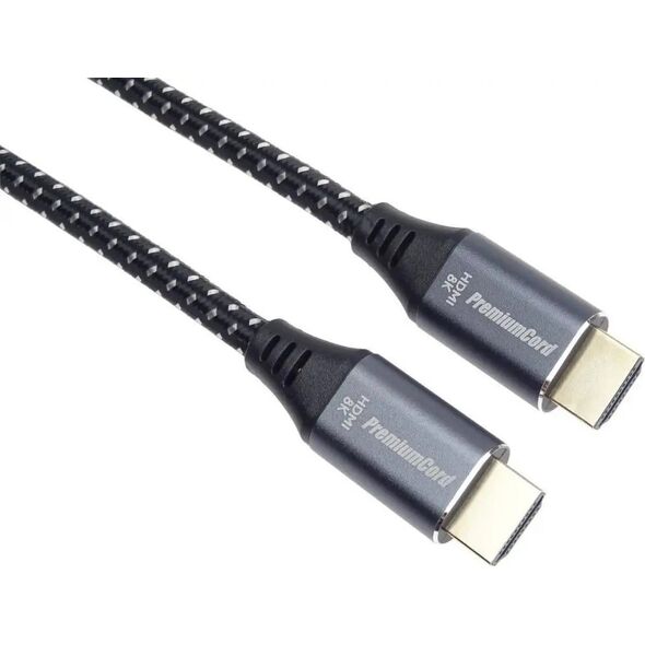 Kabel PremiumCord PREMIUMCORD Kabel HDMI 2.1 High Speed + Ethernet kabel 8K@60Hz, zlacené konektory, 0,5m