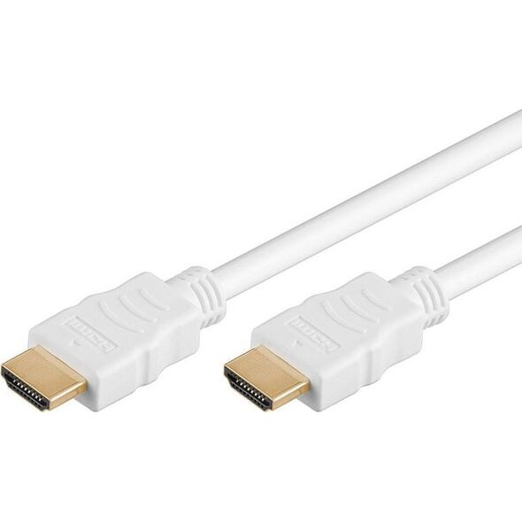 Kabel PremiumCord PremiumCord HDMI High Speed + Ethernet kabel,bílý, zlacené konektory, 10m