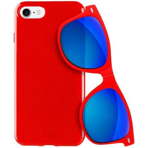 Puro Sunny Kit etui dla iPhone 7/8 + okulary (IPC747SUNNYKIT1RED)