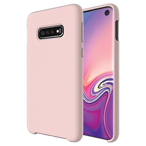 Etui Silicone Samsung S10 Plus G975 różowo-złoty