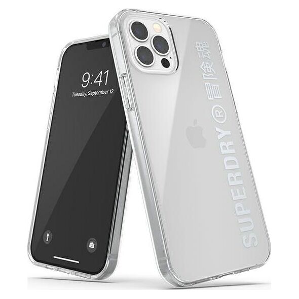 Superdry SuperDry Snap iPhone 12/12 Pro Clear Cas e srebrny/silver 42591