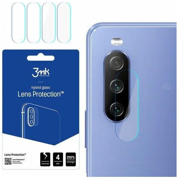 3MK Szkło hybrydowe na obiektyw aparatu 3MK Lens Protection Sony Xperia 10 III 5G [4 PACK]