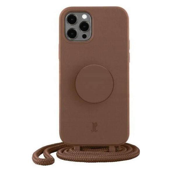 Just Elegance Etui JE PopGrip iPhone 12 Pro Max 6,7" brązowy/brown sugar 30163 (Just Elegance)