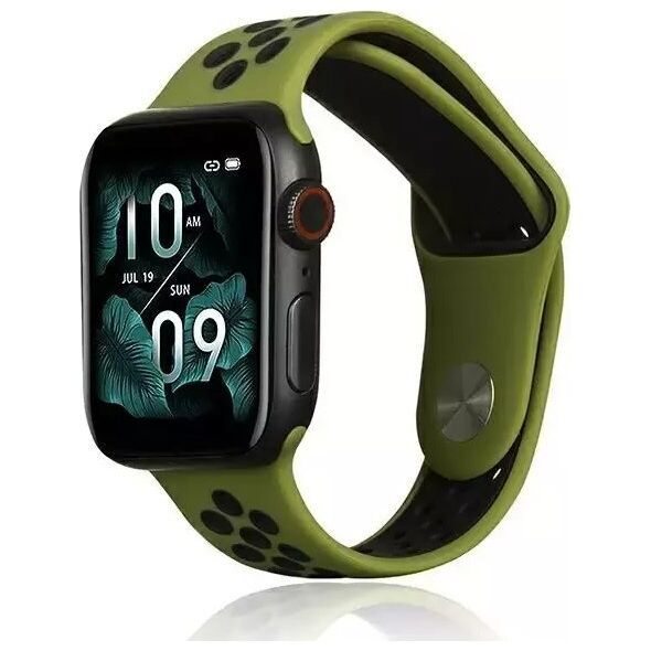 Pasek do smartwatcha Beline Sport Silicone do Apple Watch 38/40/41mm zielono-czarny green/black