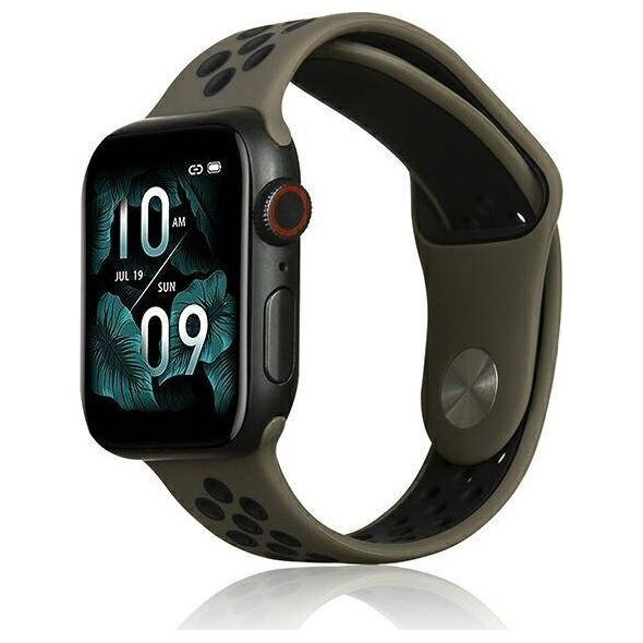 Beline Beline pasek Apple Watch Sport Silicone 38/40/41mm brązowo-czarny brown/black