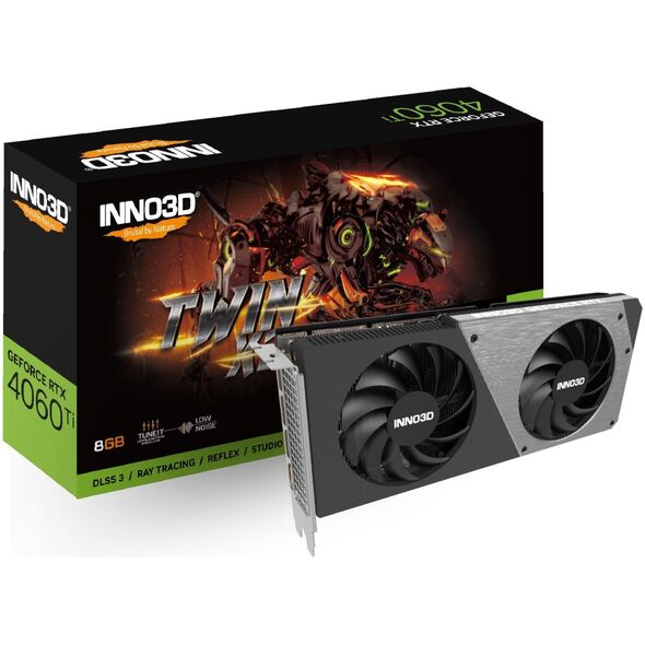 Karta graficzna Inno3D GeForce RTX 4060 Ti Twin X2 8GB GDDR6 (N406T2-08D6-171153N)